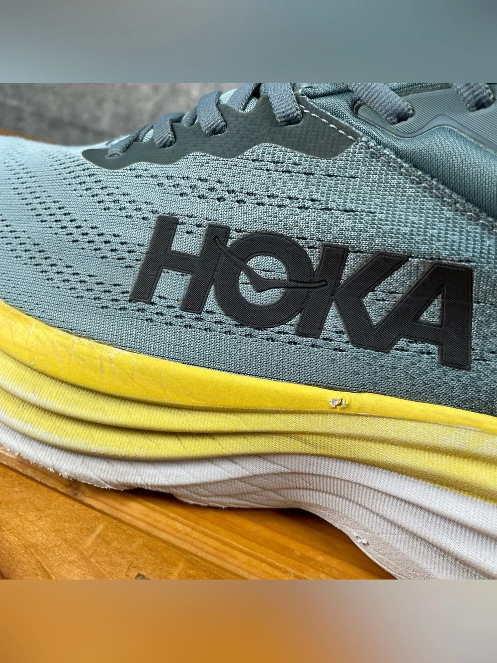 HOKA Bondi 8 Mens 11.5 2E Wide Goblin Blue Road Running Walking Shoes 1127953